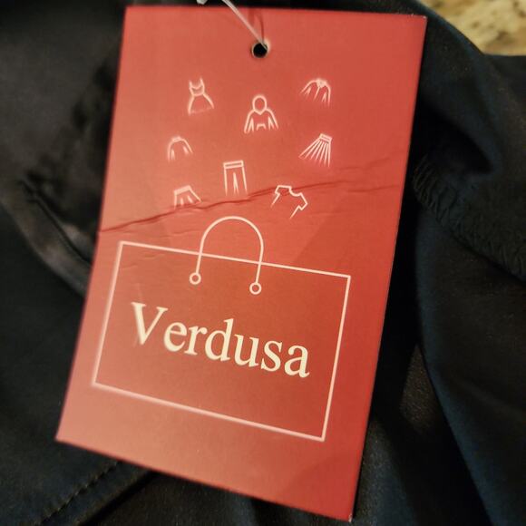 Verdusa NWT Black Strappy Bodycon Satin Dress Size S‎ - Picture 6 of 9